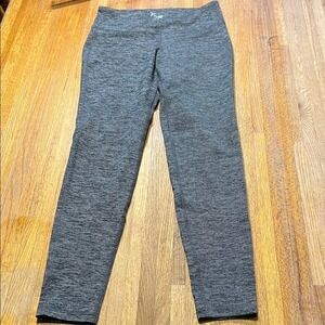 Old Navy Active Women Medium Black Gray Stripe Go-Dry Pull On Yoga Leggings